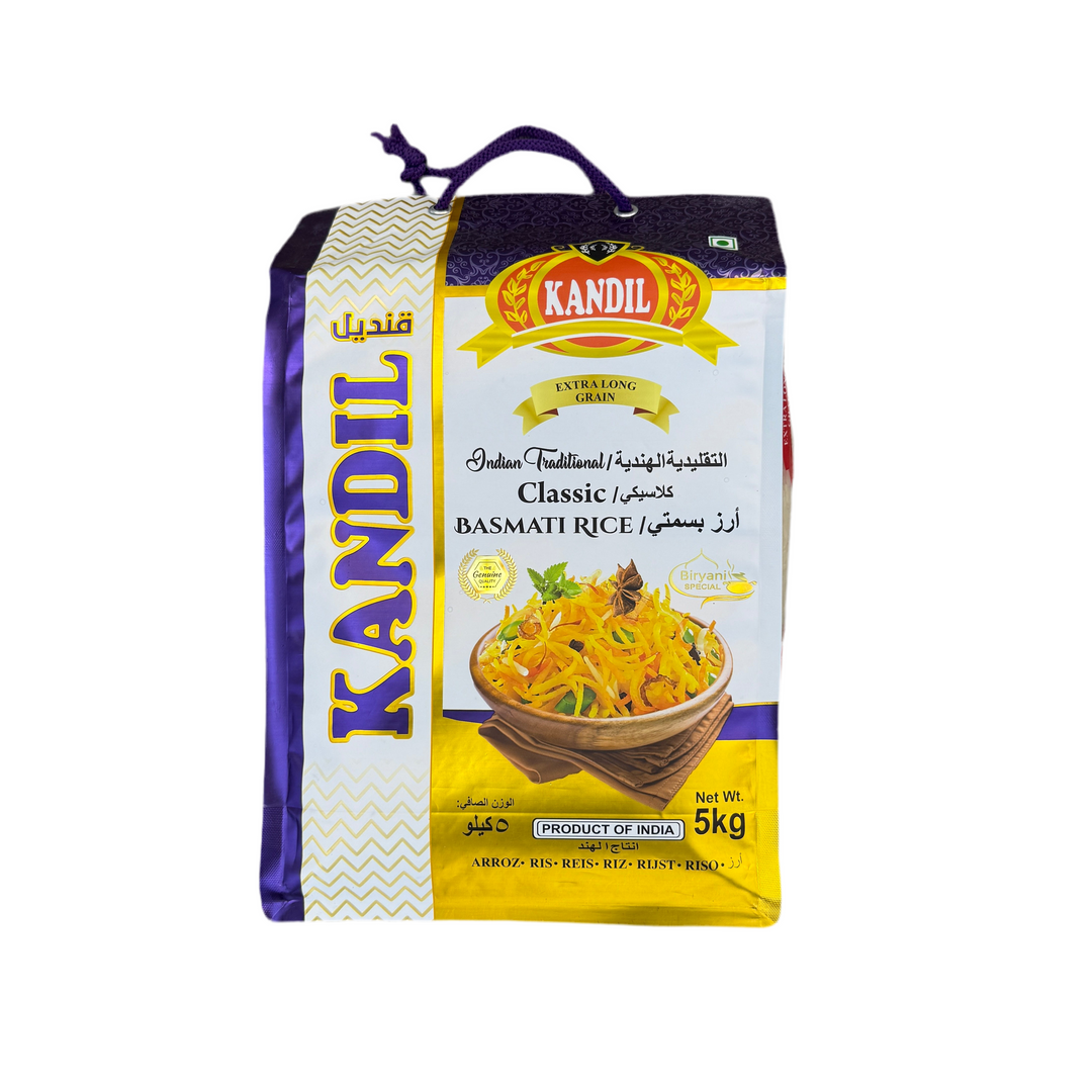 KANDIL Long Grain Basmati Rice Indian 5 kg