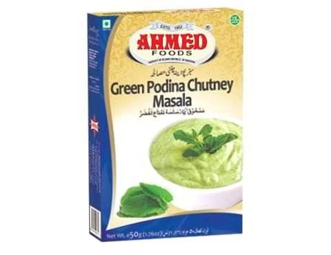 Green Podina Chutney Masala 50g by AHMED - AL MODINA