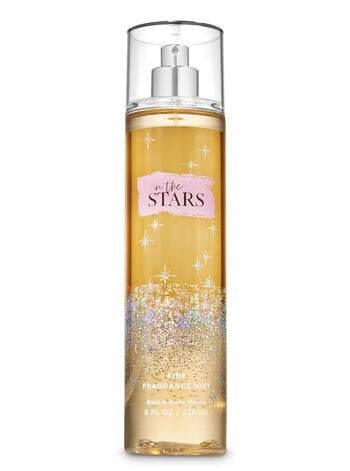Bath & Body Works In The Stars fine fragrance mist with golden glitter and clear cap