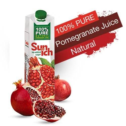 POMEGRANATE 100%JUICE No Added Sugar 1litter - AL MODINA