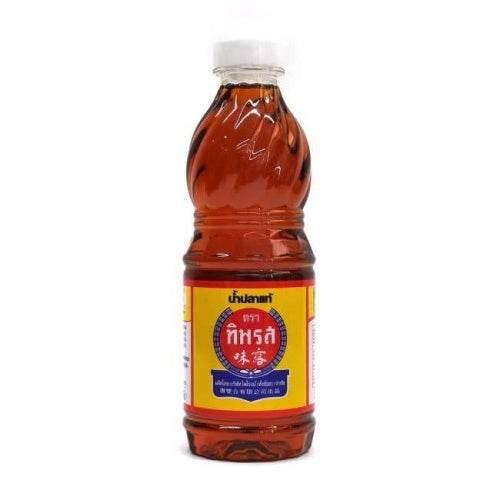 300ml Tiparos fish sauce bottle with yellow and red label and white cap