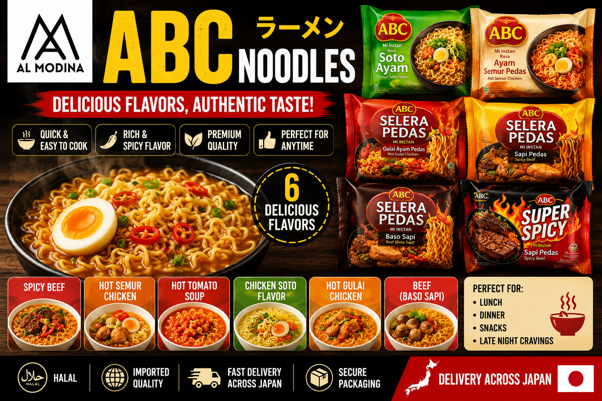 ABC Noodles Ramen in Japan | Spicy & Soup Flavors | Al Modina