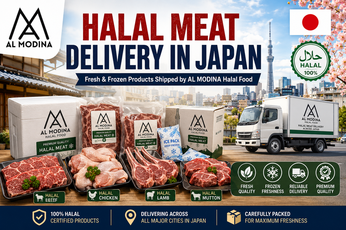 Halal Meat Delivery in Japan: How AL MODINA Ships Fresh & Frozen Products