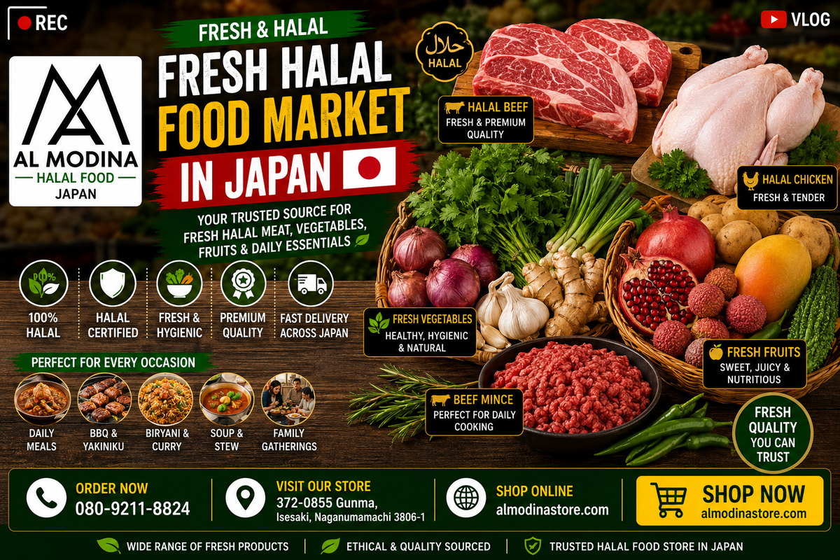Fresh Halal Food Market in Japan | Meat, Fruits & Vegetables
