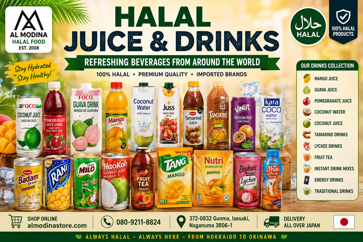 Halal juice and drinks in Japan from AL MODINA