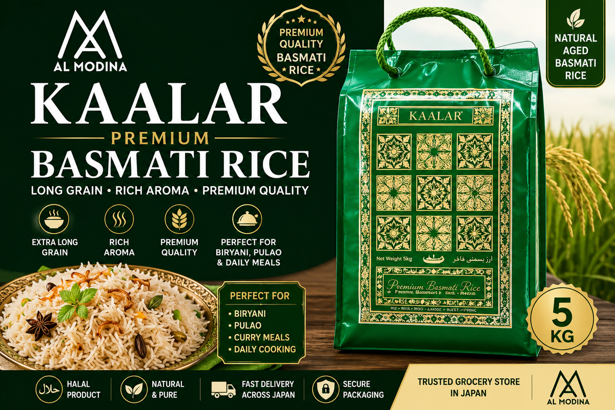 KAALAR Premium Basmati Rice 5kg in Japan | Long Grain Rice | Al Modina