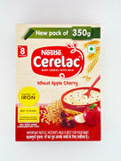 Nestle Cerelac baby cereal with milk Wheat Apple Cherry flavor 350g pack for 8-24 months