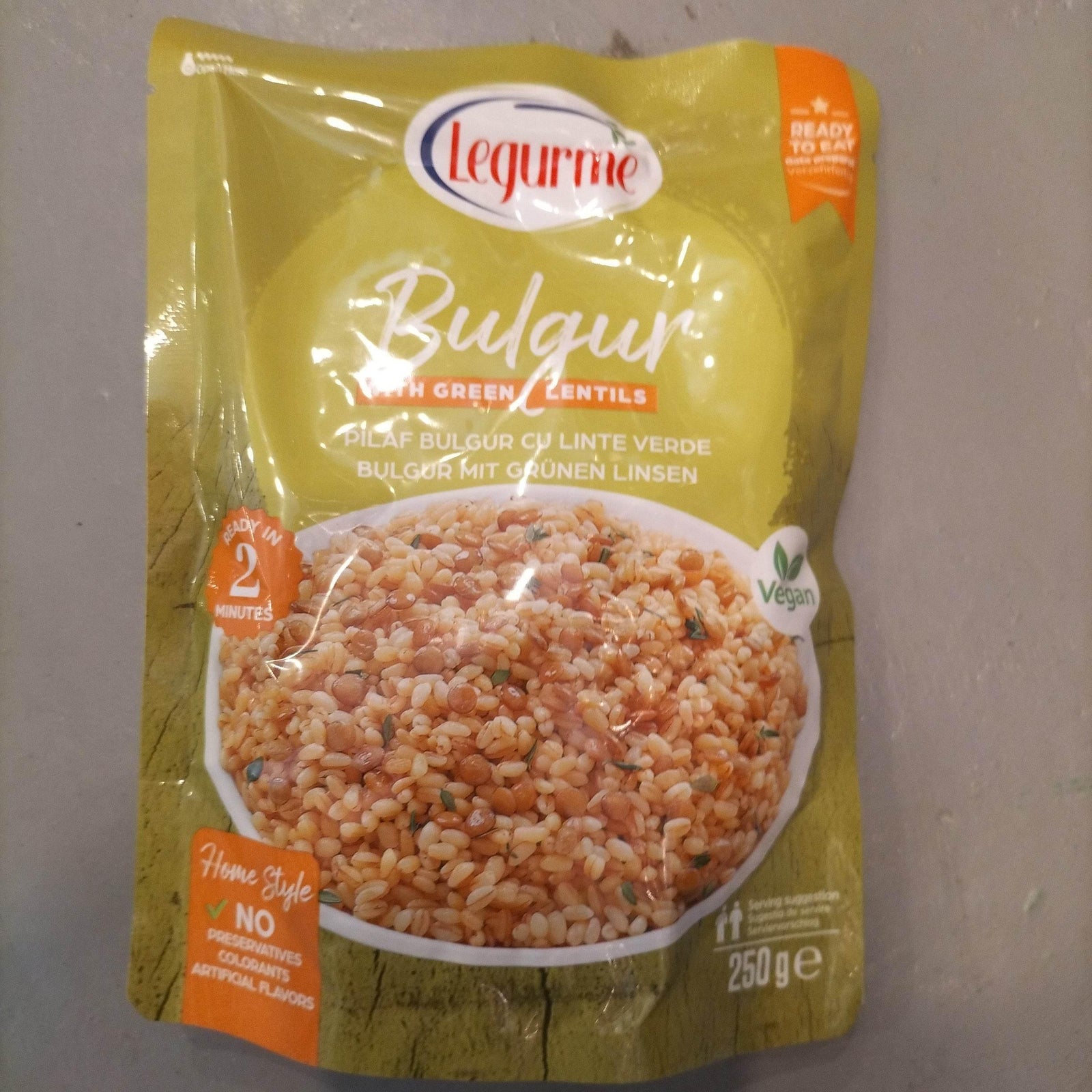 Bulger with green lentils by legume ready to eat - AL MODINA