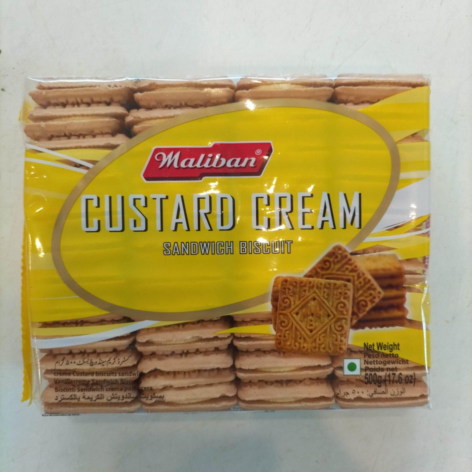 Custard cream Sandwich Biscuit Maliban 500g - AL MODINA