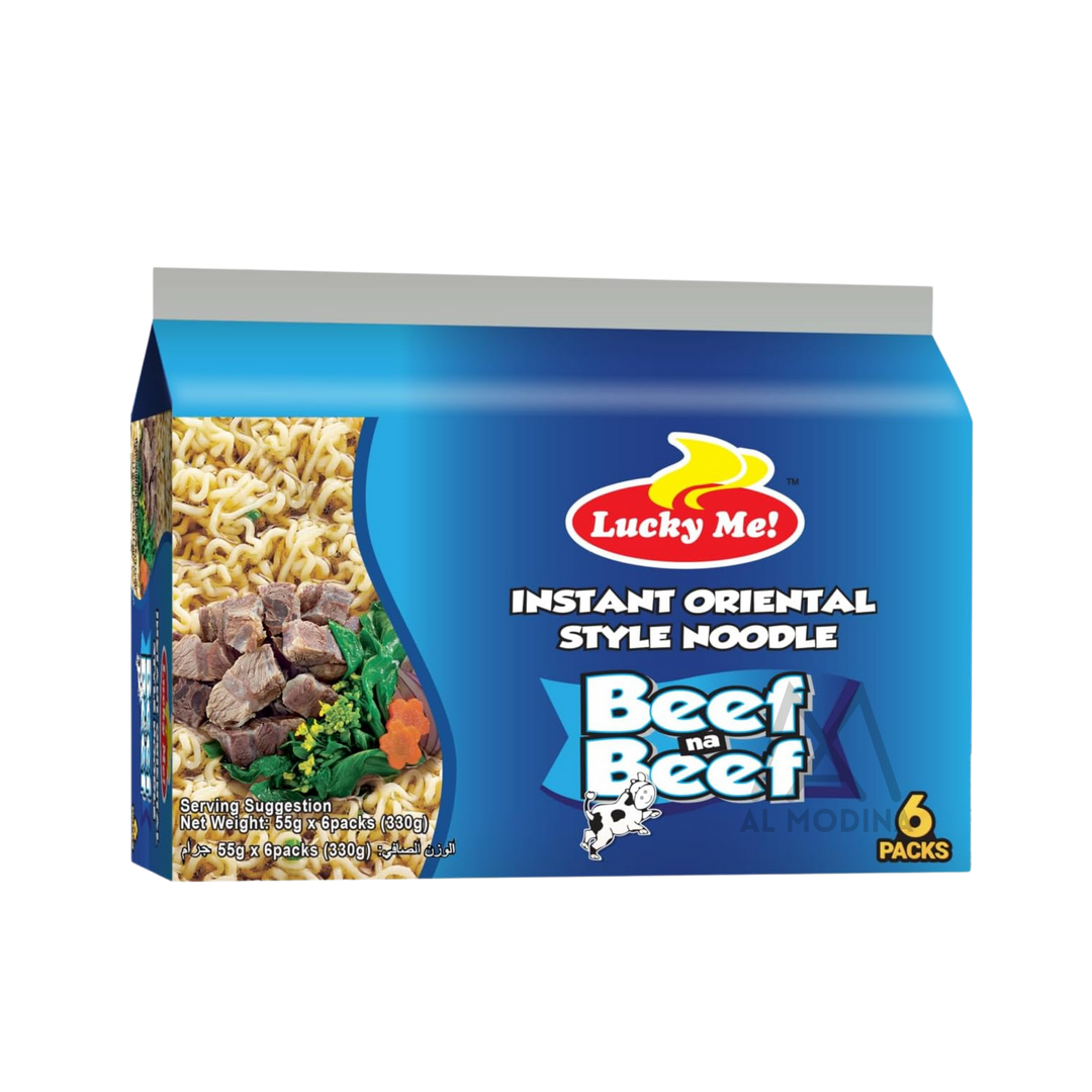 Beef Flavour Noodles 6 pack Pancit Canton LuckyMe