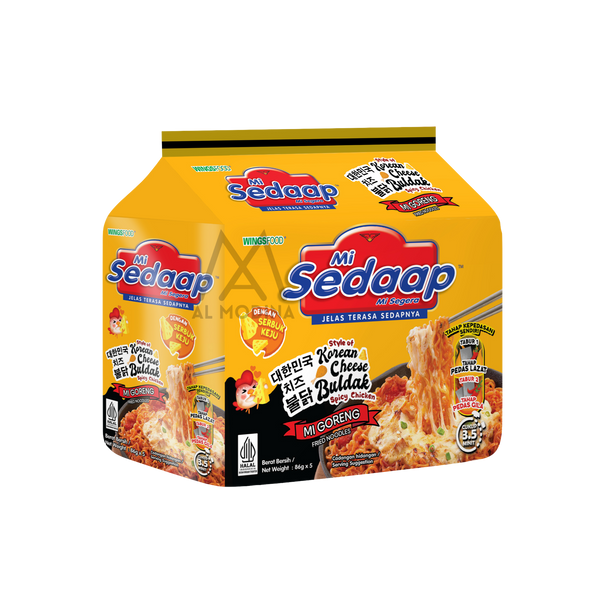 Korean Cheese Buldak Noodles 5pcs Mi Sedaap