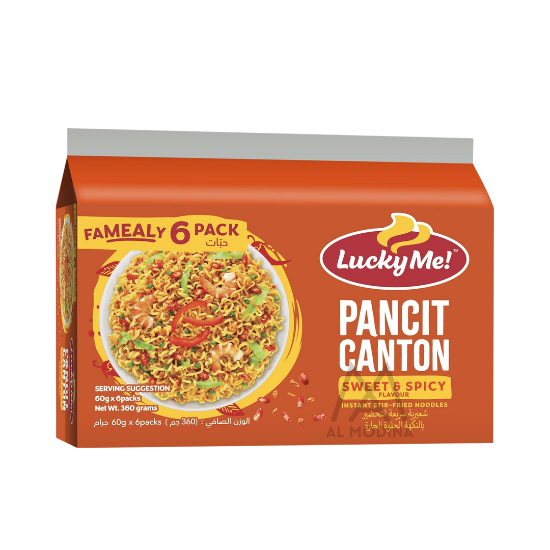 Sweet & Spicy Pancit Canton Noodles 6 pack LuckyMe