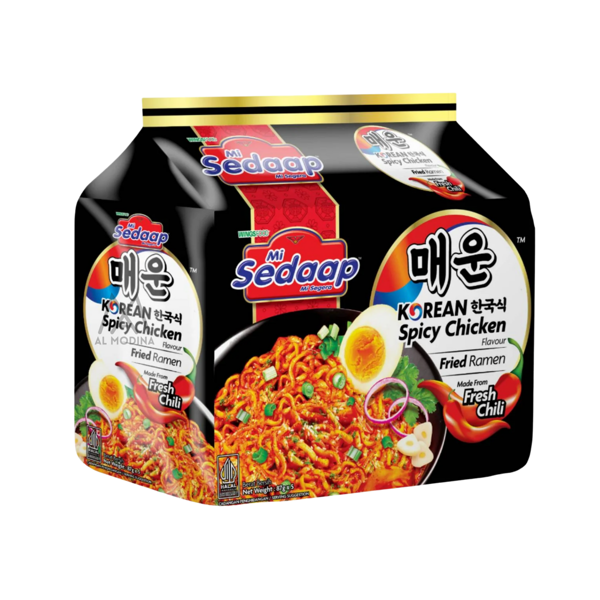 Korean Spicy Chicken noodles INDO MIE (5 packs) - AL MODINA