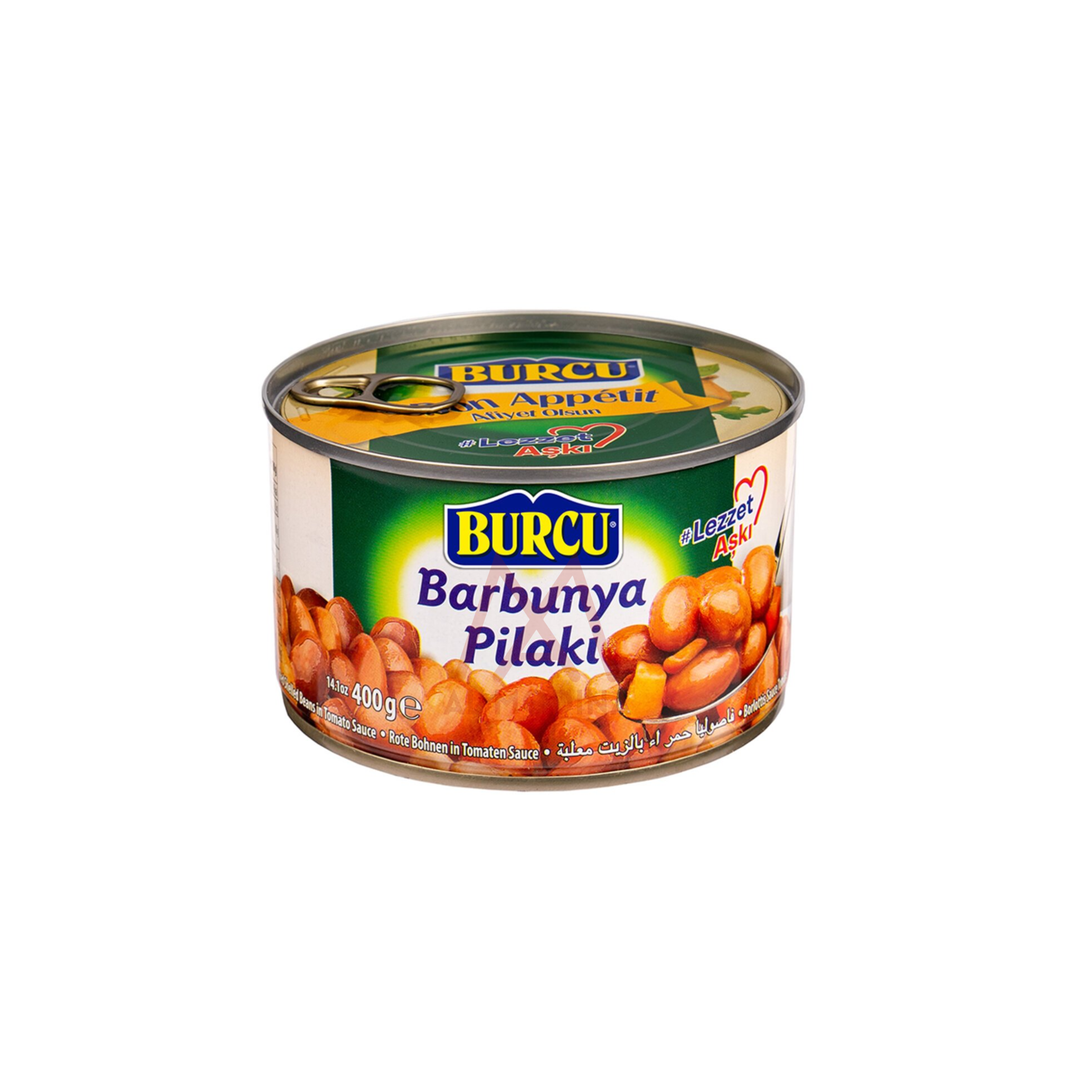 RED SHELLED BEANS IN TOMATO SAUCE (BARBUNYA PILAKI) 400G BURCU
