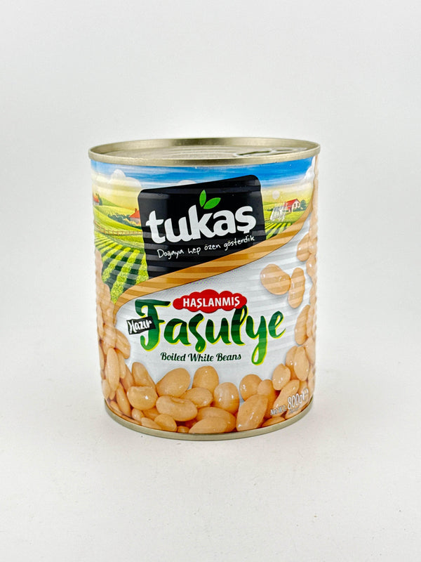 Boiled White Beans 800g Tukas - AL MODINA