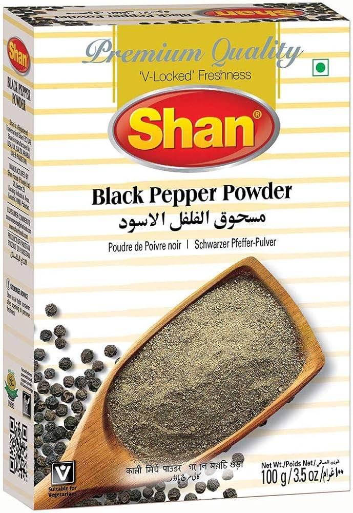 Black Pepper Powder Shan 100g - AL MODINA