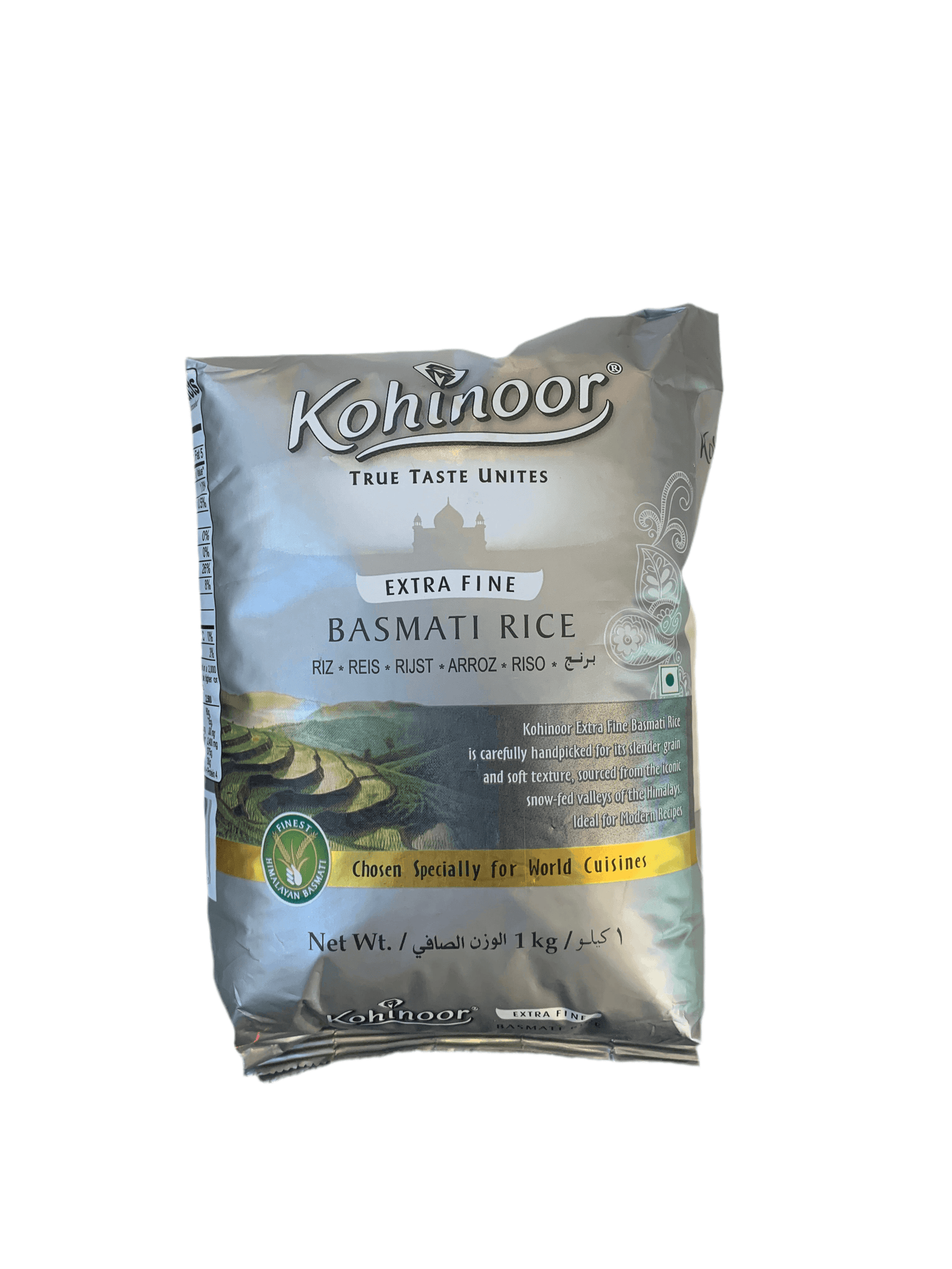 Extra Fine Basmati Rice By Kohinoor 1Kg - AL MODINA