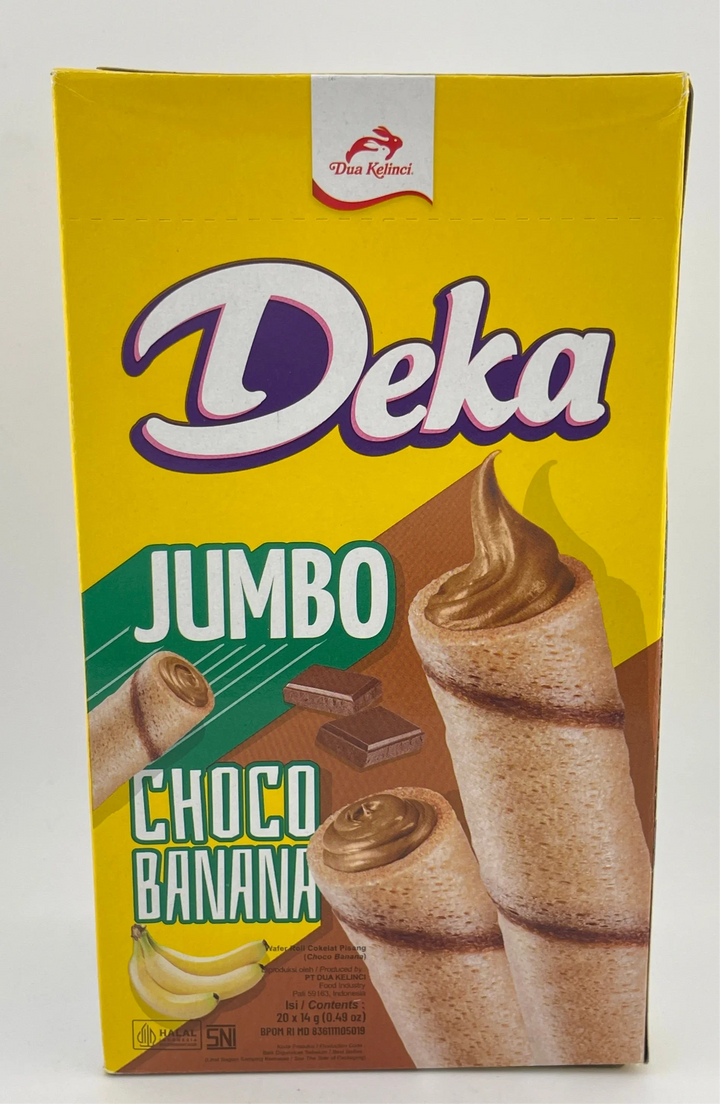 Deka Food Deka Jumbo Choco Banana – Crispy Wafer Roll with Cream | AL MODINA