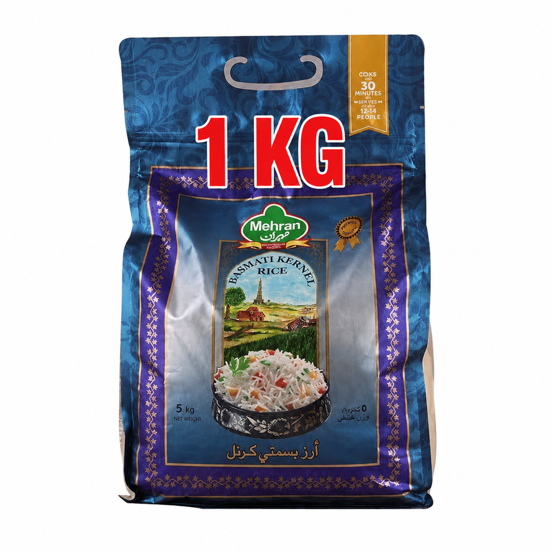 Basmati kernel Rice 1kg by MEHRAN