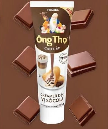 Condensed cream choco 165g            Ong tho cao cap