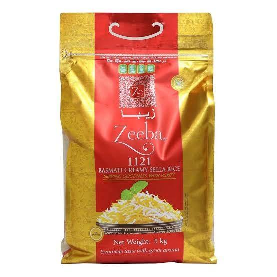 Zeeba Basmati Creamy Sella Rice 5Kg - AL MODINA