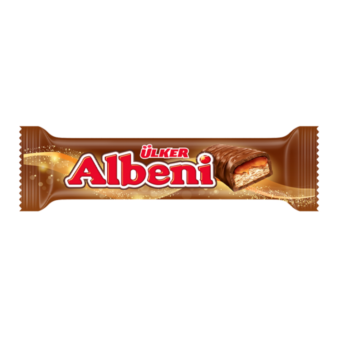 Ülker Albeni 40g chocolate caramel biscuit bar available at AL MODINA Japan