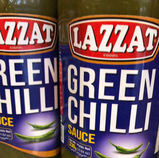 Green CHILLI SAUCE 330g (LAZZAT) - AL MODINA