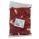 Vacuum-sealed 500g package of fresh Japan chicken liver with label and barcode