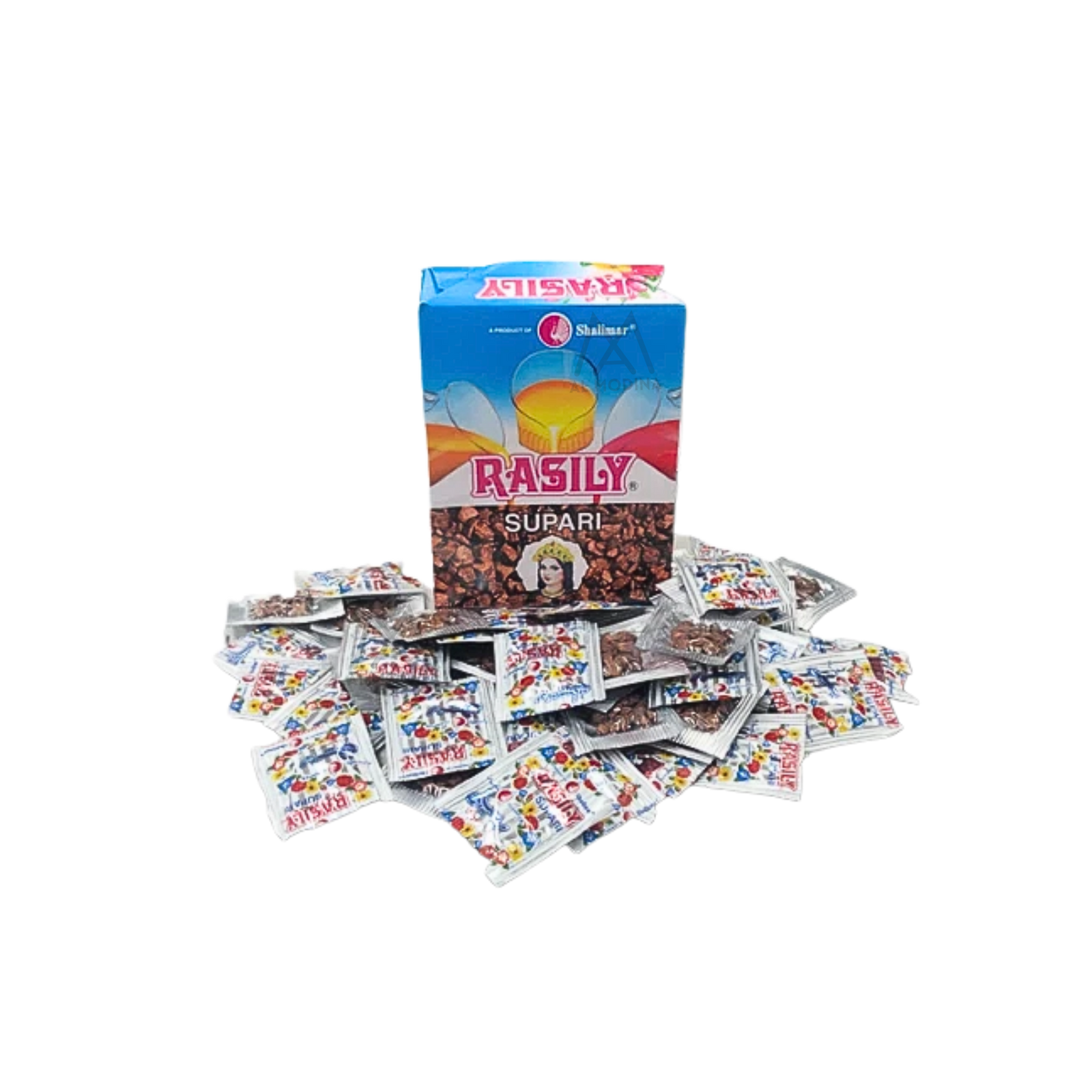 Rasily Supari mouth freshener box with multiple small packets by AL MODINA Halal Food