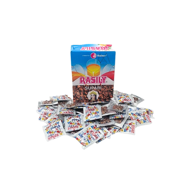 Rasily Supari mouth freshener box with multiple small packets by AL MODINA Halal Food