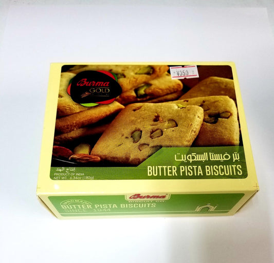 Butter Pista Biscuits (Burma Gold)