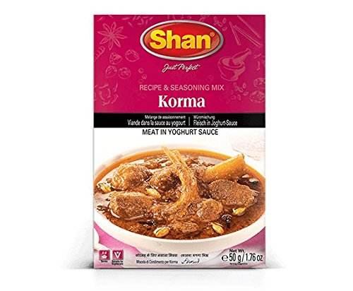 Shan Korma Recipe & Seasoning Mix for Meat in Yogurt Sauce, 50g pack