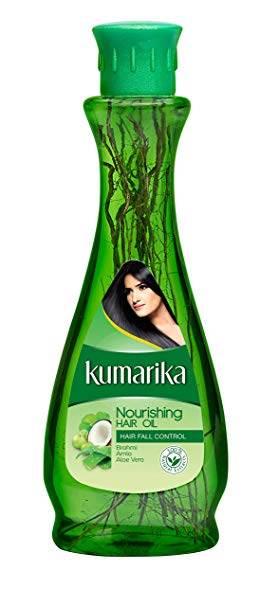 Kumarika nourishing hair oil bottle with amla, aloe vera, designed for hair fall control