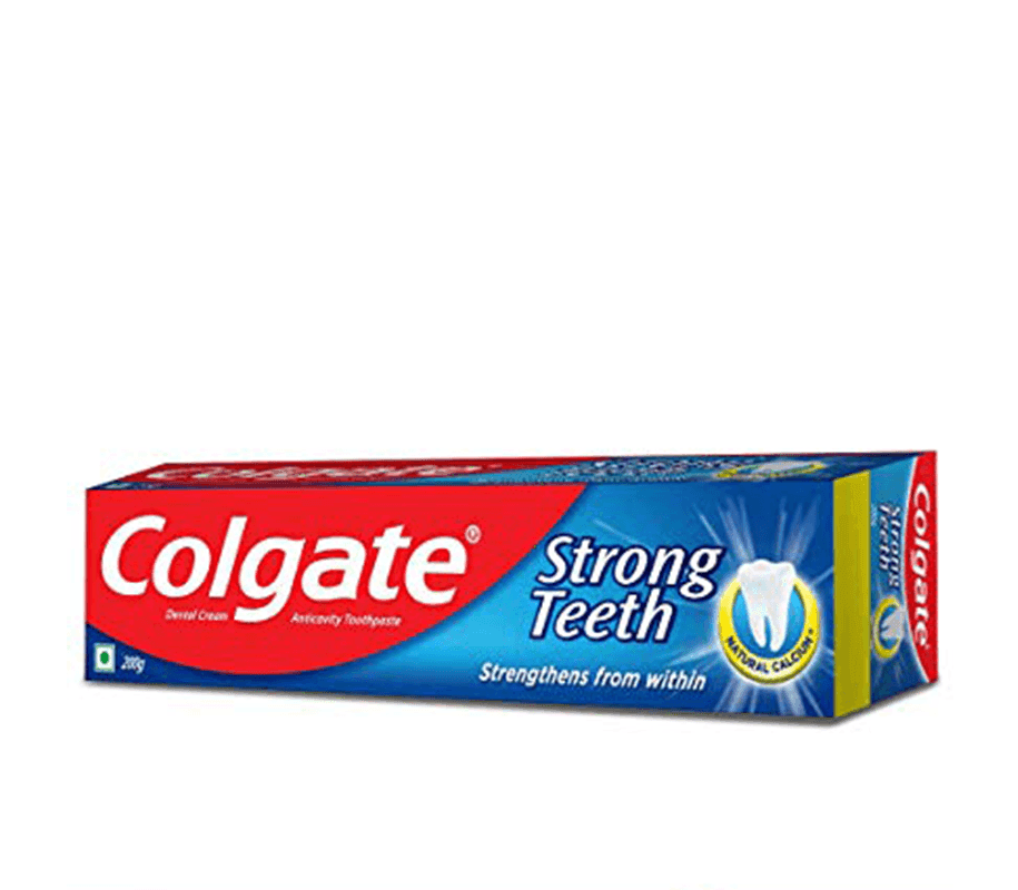 Colgate Strong Teeth antibacterial toothpaste 200g box with natural calcium for dental care