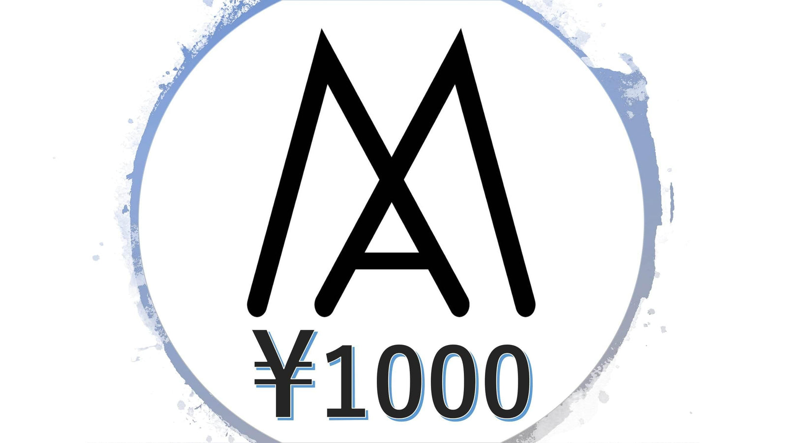 Al Modina ¥1000 gift card with black logo on white background and blue circular border