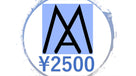 Al Modina gift card with black stylized logo on blue and white background, value ¥2500