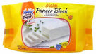 Vadilal Quick Treat Malai Paneer Block 500g packaging with creamy white cottage cheese slices on yellow background