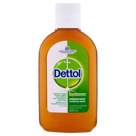 Dettol antiseptic disinfectant bottle 250ml for household cleaning and germ protection