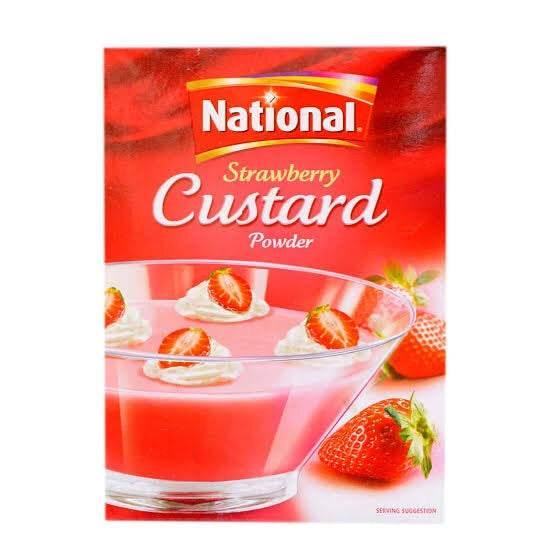 Strawberry Custard Powder by NATIONAL 300g - AL MODINA