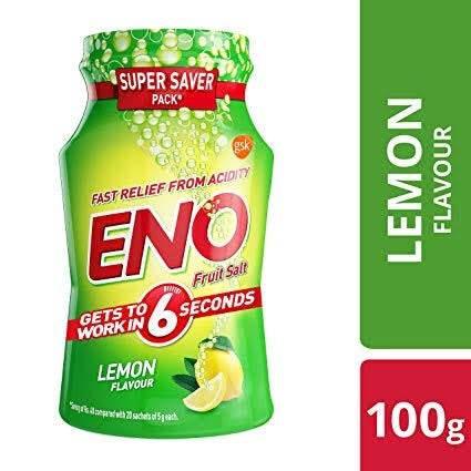 ENO lemon flavour fruit salt 100g pack for fast relief from acidity