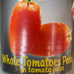 Whole tomatoes peeled
