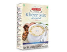 Ahmed Foods Kheer Mix plain flavored dessert mix box with bowl of creamy kheer topped with nuts