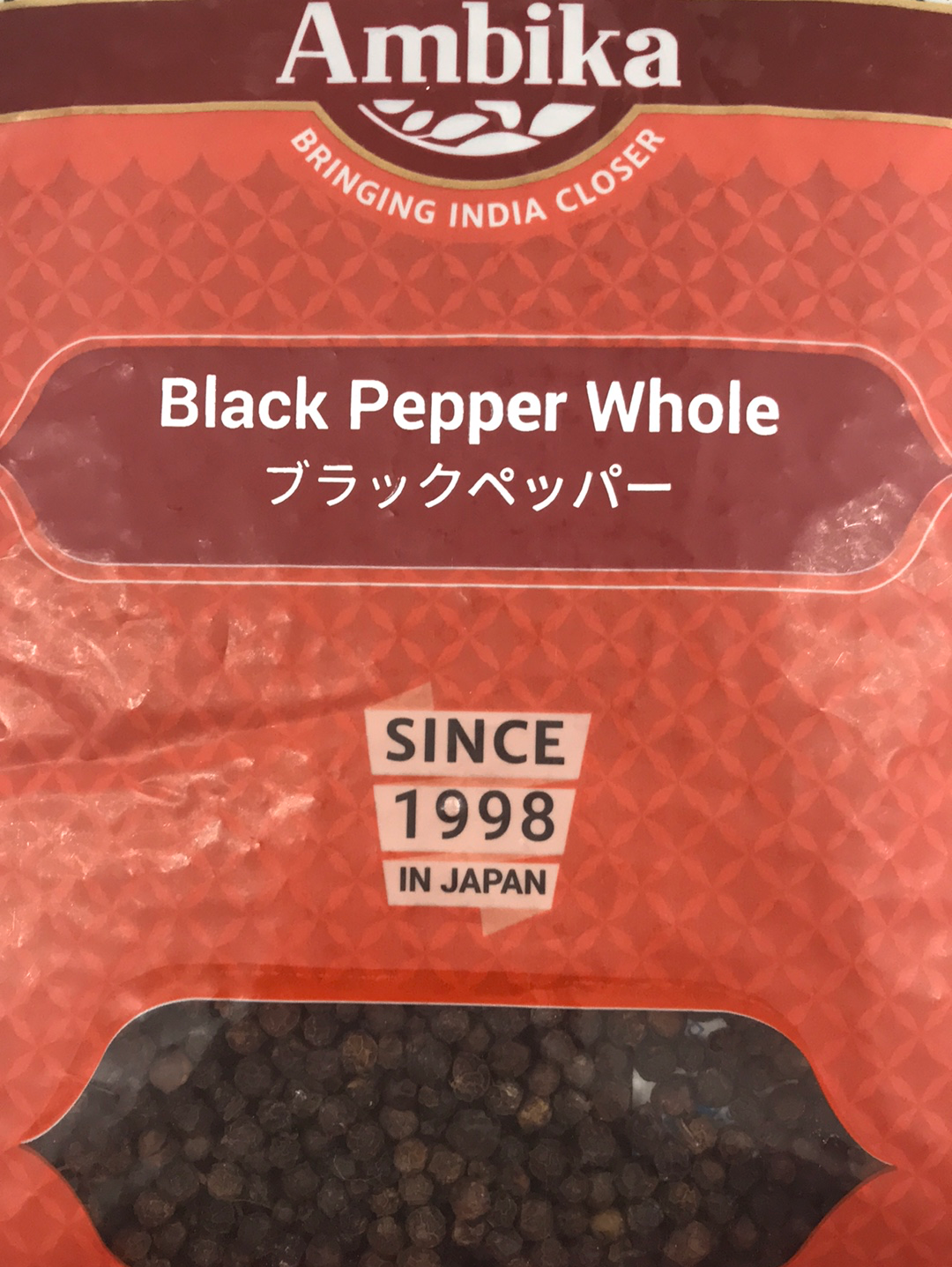 BLACK PEPPER WHOLE 500g