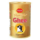 PRAN Premium Ghee 900gm tin with golden packaging and cow illustration