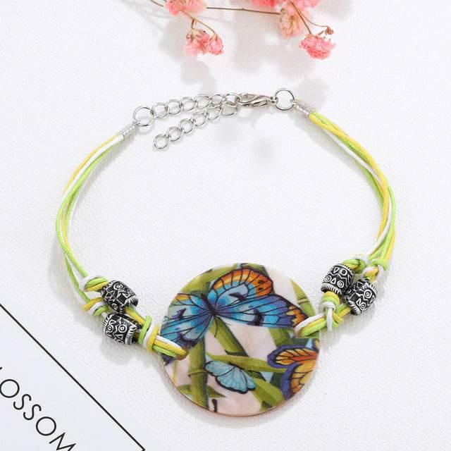 ZOSHI Fashion Jewelry Set 2019 Leather Chain Enamel Shell Necklace Earrings Bracelet Jewelry Sets Summer Bridal Jewelry Sets - AL MODINA